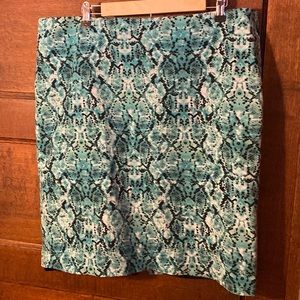 Liz Claiborne Snakeskin Pattern Pencil Skirt sz 18